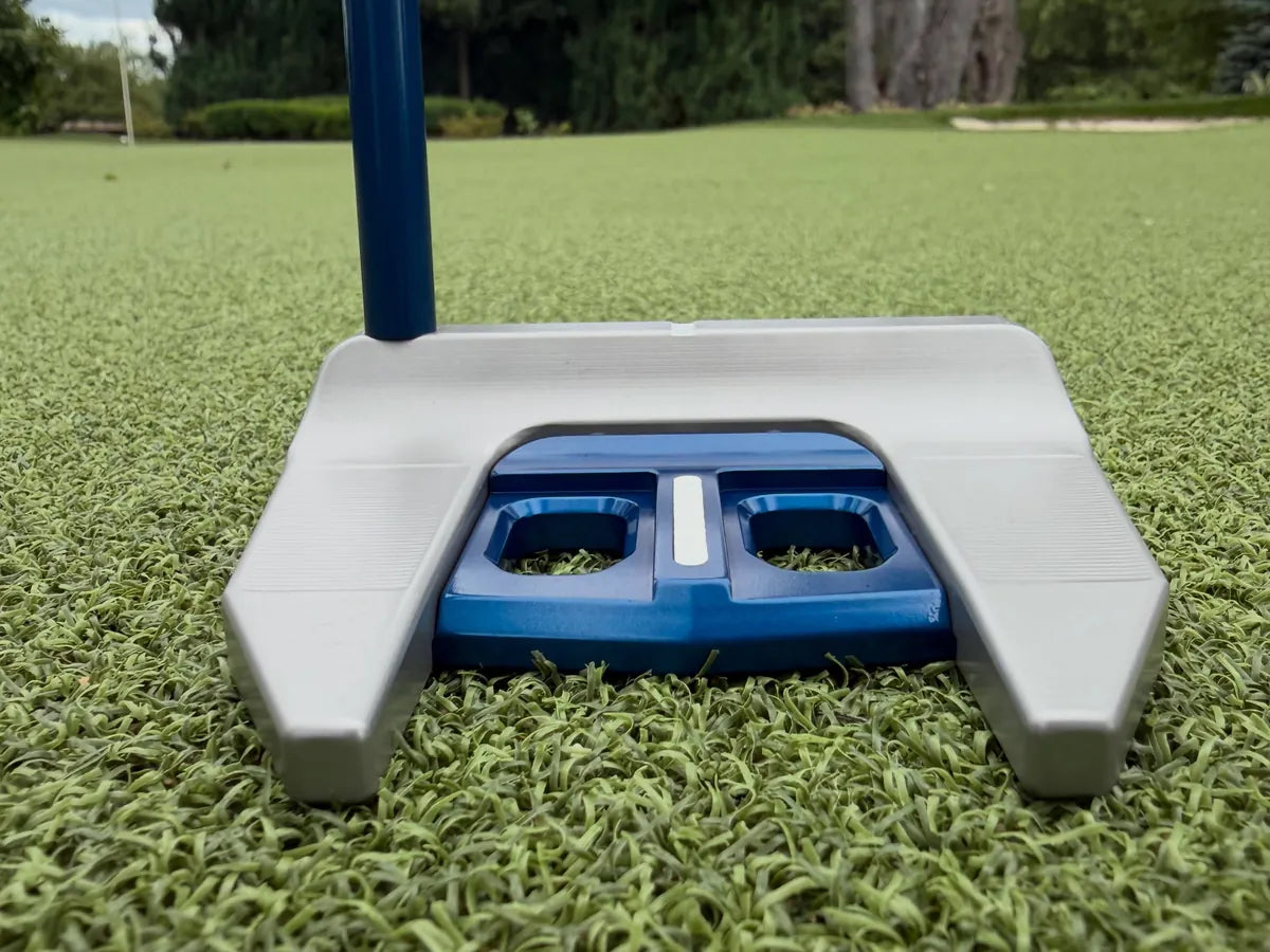 Custom TS-1106+ putter in Silver and blue